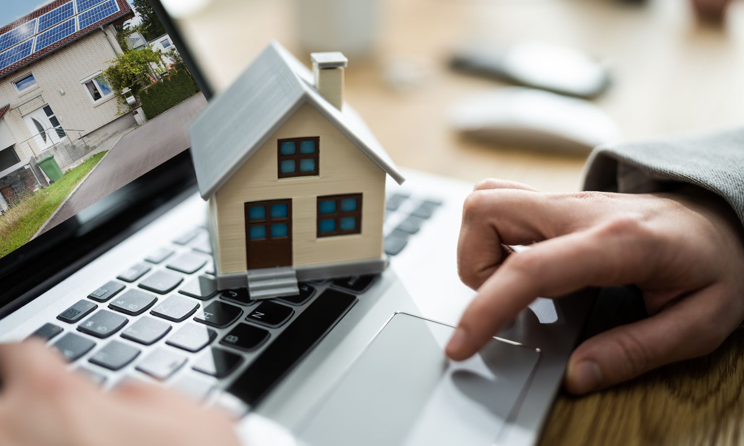 home disclosures being annotated on laptop
